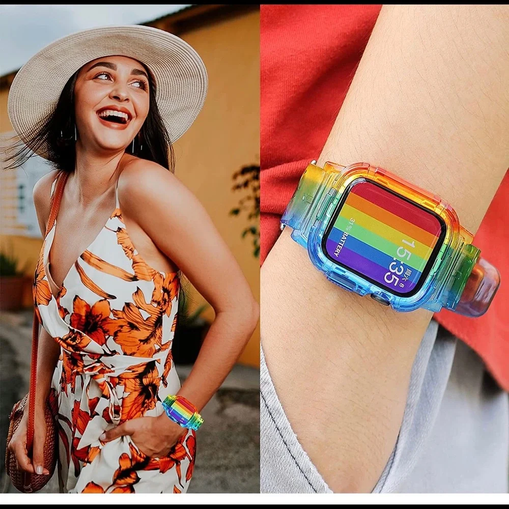 Rainbow Smart Watch Band.